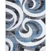 Wyatt Abstract Blue 9 ft. x 12 ft. Indoor Area Rug by Tayse Rugs -Malibu Wide Plank Shop blue tayse rugs area rugs wyt1206 9x12 64 1000