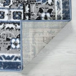 Wyatt Oriental Blue 8 ft. x 10 ft. Indoor Area Rug by Tayse Rugs -Malibu Wide Plank Shop blue tayse rugs area rugs wyt1406 8x10 4f 1000