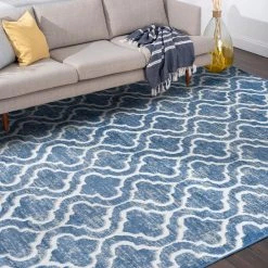 Wyatt Geometric Blue 9 ft. x 12 ft. Indoor Area Rug by Tayse Rugs 17 Wyatt Geometric Blue 9 ft. x 12 ft. Indoor Area Rug by Tayse Rugs -Malibu Wide Plank Shop blue tayse rugs area rugs wyt1706 9x12 31 1000