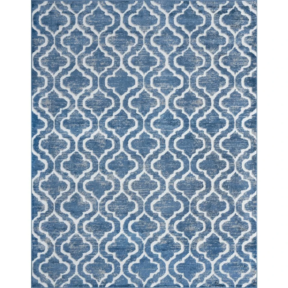 Wyatt Geometric Blue 9 ft. x 12 ft. Indoor Area Rug by Tayse Rugs 3 Wyatt Geometric Blue 9 ft. x 12 ft. Indoor Area Rug by Tayse Rugs