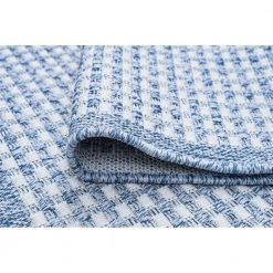 Denver Basketweave Blue 9 ft. x 12 ft. Indoor/Outdoor Area Rug by Tayse Rugs -Malibu Wide Plank Shop blue tayse rugs outdoor rugs den1002 9x12 44 1000