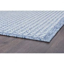 Denver Basketweave Blue 9 ft. x 12 ft. Indoor/Outdoor Area Rug by Tayse Rugs -Malibu Wide Plank Shop blue tayse rugs outdoor rugs den1002 9x12 4f 1000