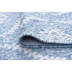 Denver Damask Blue 9 ft. x 12 ft. Indoor/Outdoor Area Rug by Tayse Rugs -Malibu Wide Plank Shop blue tayse rugs outdoor rugs den1101 9x12 44 1000