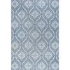 Denver Damask Blue 9 ft. x 12 ft. Indoor/Outdoor Area Rug by Tayse Rugs -Malibu Wide Plank Shop blue tayse rugs outdoor rugs den1101 9x12 64 1000