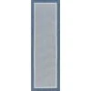 Eco Solid Border Blue 3 ft. x 10 ft. Indoor/Outdoor Runner Rug by Tayse Rugs -Malibu Wide Plank Shop blue tayse rugs outdoor rugs eco1202 3x10 64 1000