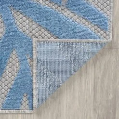 Oasis Floral Blue 5 ft. x 7 ft. Indoor/Outdoor Area Rug by Tayse Rugs -Malibu Wide Plank Shop blue tayse rugs outdoor rugs oas1006 5x7 4f 1000