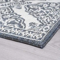 Vista Floral Blue 5 ft. x 7 ft. Indoor/Outdoor Area Rug by Tayse Rugs 12 Vista Floral Blue 5 ft. x 7 ft. Indoor/Outdoor Area Rug by Tayse Rugs -Malibu Wide Plank Shop blue tayse rugs outdoor rugs vis1206 5x7 c3 1000