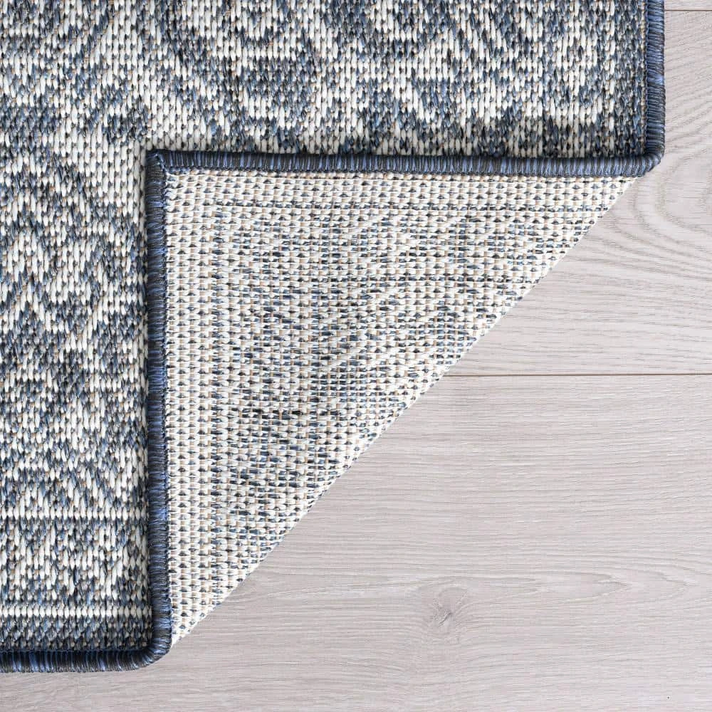 Vista Floral Blue 8 ft. x 10 ft. Indoor/Outdoor Area Rug by Tayse Rugs 6 Vista Floral Blue 8 ft. x 10 ft. Indoor/Outdoor Area Rug by Tayse Rugs - Image 4