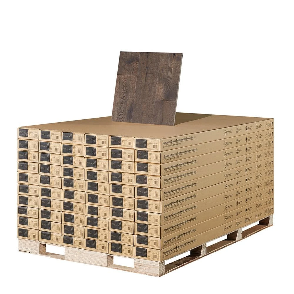 French Oak Bodega 1/2 in. Thick x 7-1/2 in. Wide x Varying Length Engineered Hardwood Flooring (1,399.2 sq. ft./pallet) by Malibu Wide Plank 5 French Oak Bodega 1/2 in. Thick x 7-1/2 in. Wide x Varying Length Engineered Hardwood Flooring (1,399.2 sq. ft./pallet) by Malibu Wide Plank - Image 3