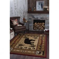 Nature Red 5 ft. x 7 ft. Lodge Area Rug by Tayse Rugs 17 Nature Red 5 ft. x 7 ft. Lodge Area Rug by Tayse Rugs -Malibu Wide Plank Shop brown tayse rugs area rugs ntr6550 5x8 31 1000