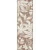 Eco Floral Brown 3 ft. x 10 ft. Indoor/Outdoor Runner Rug by Tayse Rugs -Malibu Wide Plank Shop brown tayse rugs outdoor rugs eco1703 3x10 64 1000