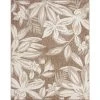 Eco Floral Brown 5 ft. x 8 ft. Indoor/Outdoor Area Rug by Tayse Rugs -Malibu Wide Plank Shop brown tayse rugs outdoor rugs eco1703 5x8 64 1000