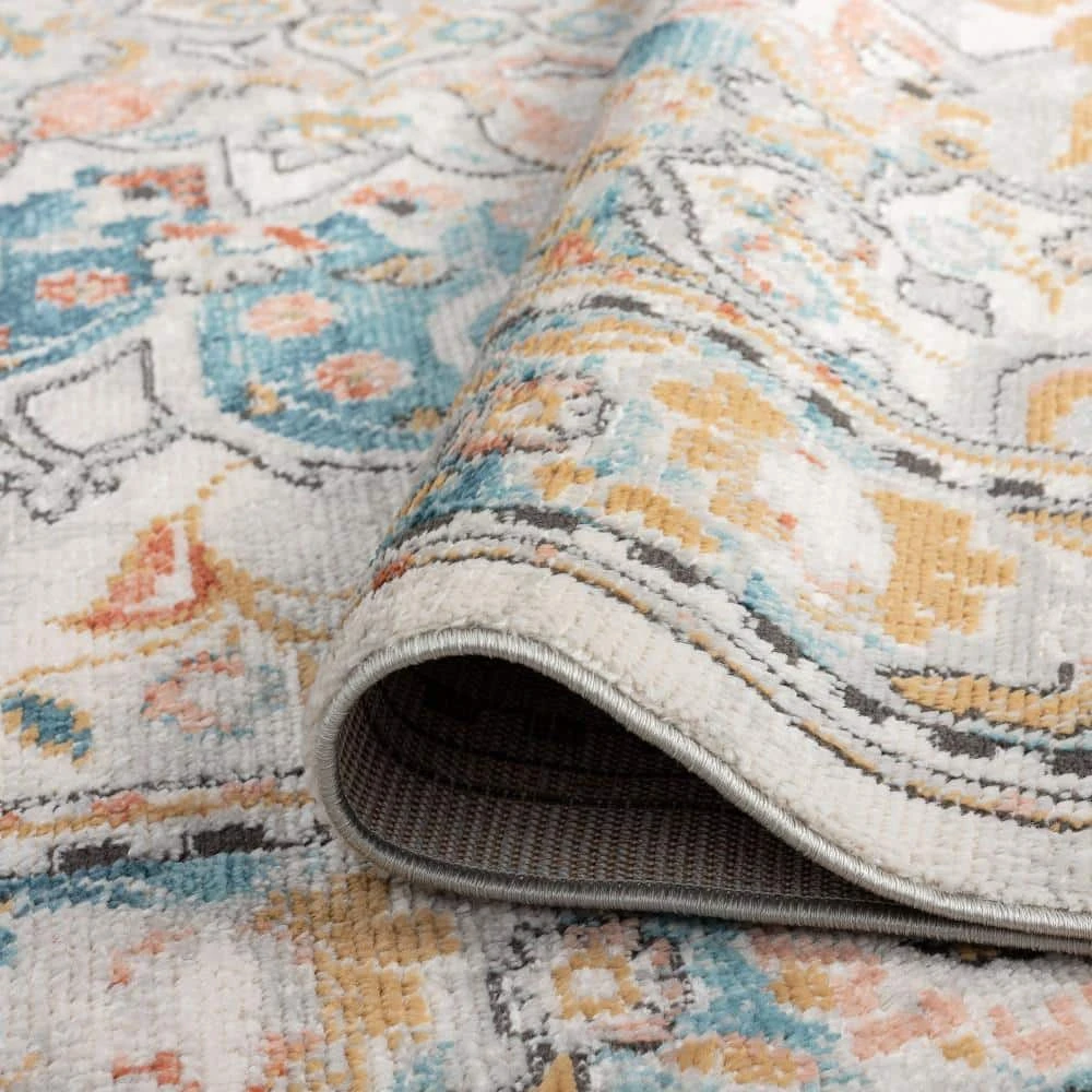 Anabel Medallion Cream 8 ft. x 10 ft. Indoor Area Rug by Tayse Rugs 7 Anabel Medallion Cream 8 ft. x 10 ft. Indoor Area Rug by Tayse Rugs - Image 5