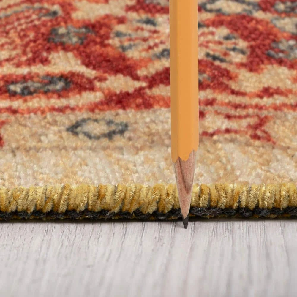 Antiquity Oriental Cream 5 ft. x 8 ft. Machine Washable Indoor Area Rug by Tayse Rugs 4 Antiquity Oriental Cream 5 ft. x 8 ft. Machine Washable Indoor Area Rug by Tayse Rugs - Image 2