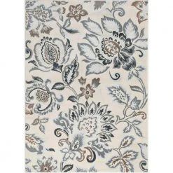 Madison Floral Cream 8 ft. x 10 ft. Indoor Area Rug by Tayse Rugs