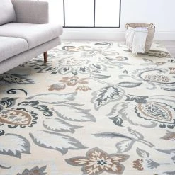 Madison Floral Cream 8 ft. x 10 ft. Indoor Area Rug by Tayse Rugs 17 Madison Floral Cream 8 ft. x 10 ft. Indoor Area Rug by Tayse Rugs -Malibu Wide Plank Shop cream tayse rugs area rugs mdn4217 8x10 fa 1000