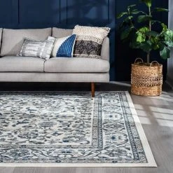 Madison Floral Cream 9 ft. x 13 ft. Indoor Area Rug by Tayse Rugs -Malibu Wide Plank Shop cream tayse rugs area rugs mdn4617 9x13 fa 1000