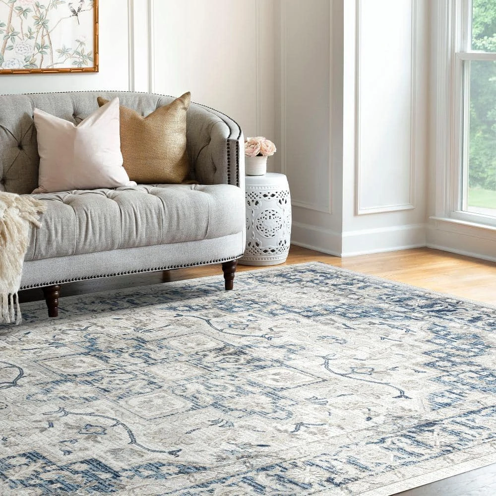 Palazzo Oriental Cream 8 ft. x 10 ft. Indoor Area Rug by Tayse Rugs 8 Palazzo Oriental Cream 8 ft. x 10 ft. Indoor Area Rug by Tayse Rugs - Image 6