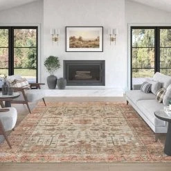Parker Persian Cream 5 ft. x 7 ft. Machine Washable Indoor Area Rug by Tayse Rugs -Malibu Wide Plank Shop cream tayse rugs area rugs prk1817 5x7 31 1000