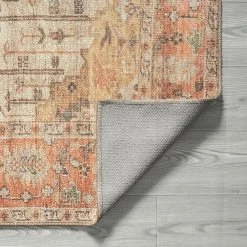Parker Persian Cream 5 ft. x 7 ft. Machine Washable Indoor Area Rug by Tayse Rugs -Malibu Wide Plank Shop cream tayse rugs area rugs prk1817 5x7 4f 1000