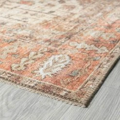 Parker Persian Cream 5 ft. x 7 ft. Machine Washable Indoor Area Rug by Tayse Rugs -Malibu Wide Plank Shop cream tayse rugs area rugs prk1817 5x7 76 1000