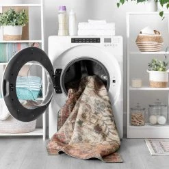 Parker Persian Cream 5 ft. x 7 ft. Machine Washable Indoor Area Rug by Tayse Rugs -Malibu Wide Plank Shop cream tayse rugs area rugs prk1817 5x7 c3 1000