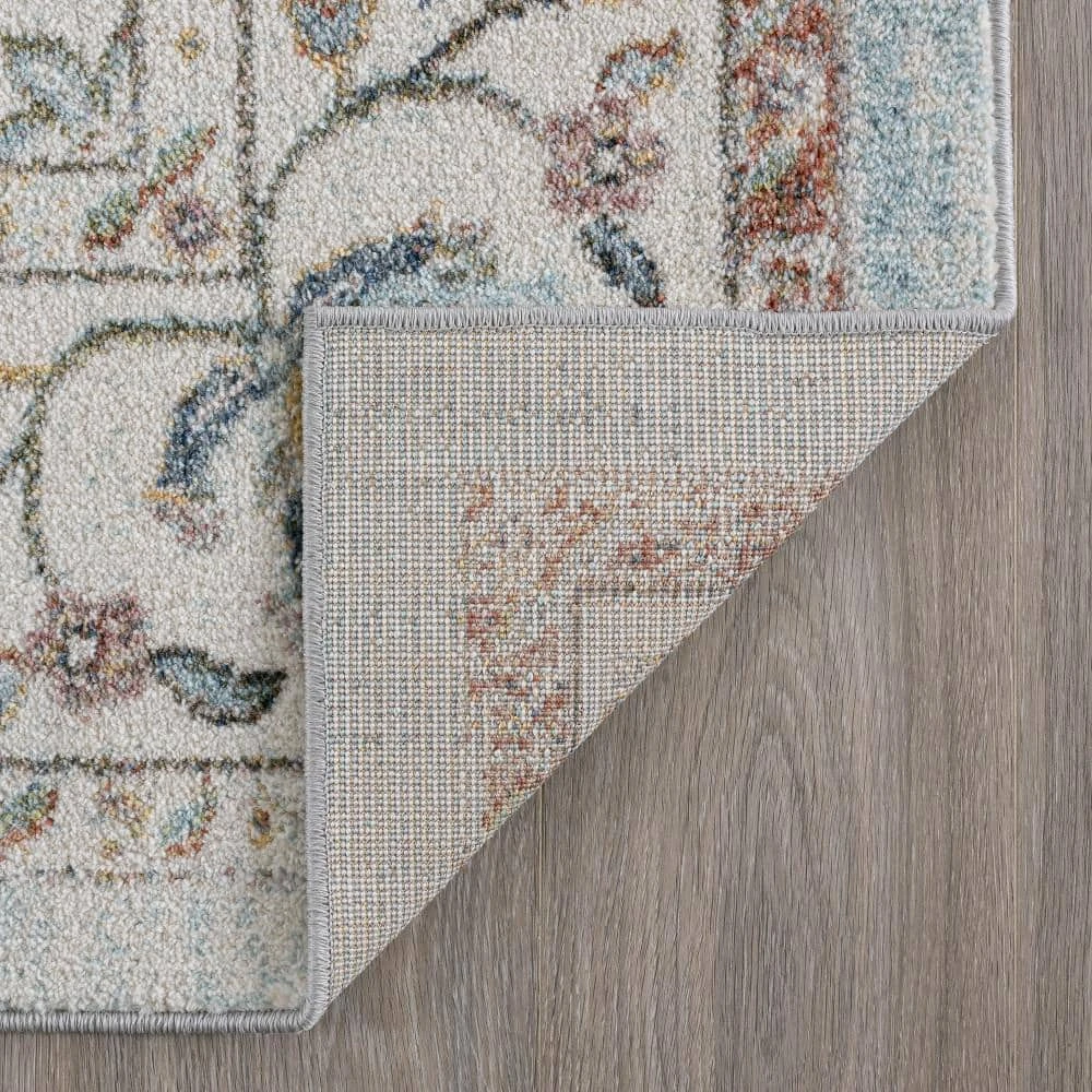 Reina Oriental Cream 8 ft. Round Indoor Area Rug by Tayse Rugs 6 Reina Oriental Cream 8 ft. Round Indoor Area Rug by Tayse Rugs - Image 4