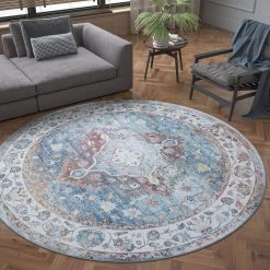 Reina Oriental Cream 8 ft. Round Indoor Area Rug by Tayse Rugs 13 Reina Oriental Cream 8 ft. Round Indoor Area Rug by Tayse Rugs -Malibu Wide Plank Shop cream tayse rugs area rugs rei1501 8rnd 31 1000