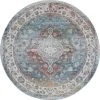 Reina Oriental Cream 8 ft. Round Indoor Area Rug by Tayse Rugs 2 Reina Oriental Cream 8 ft. Round Indoor Area Rug by Tayse Rugs -Malibu Wide Plank Shop cream tayse rugs area rugs rei1501 8rnd 64 1000