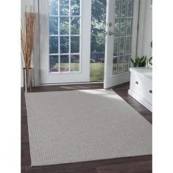 Serenity Solid Cream 8 ft. x 10 ft. Indoor/Outdoor Area Rug by Tayse Rugs -Malibu Wide Plank Shop cream tayse rugs outdoor rugs srn1017 8x10 31 1000