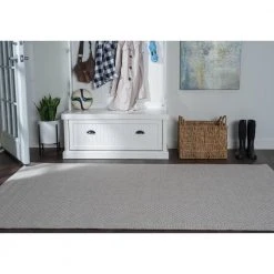 Serenity Solid Cream 8 ft. x 10 ft. Indoor/Outdoor Area Rug by Tayse Rugs -Malibu Wide Plank Shop cream tayse rugs outdoor rugs srn1017 8x10 44 1000