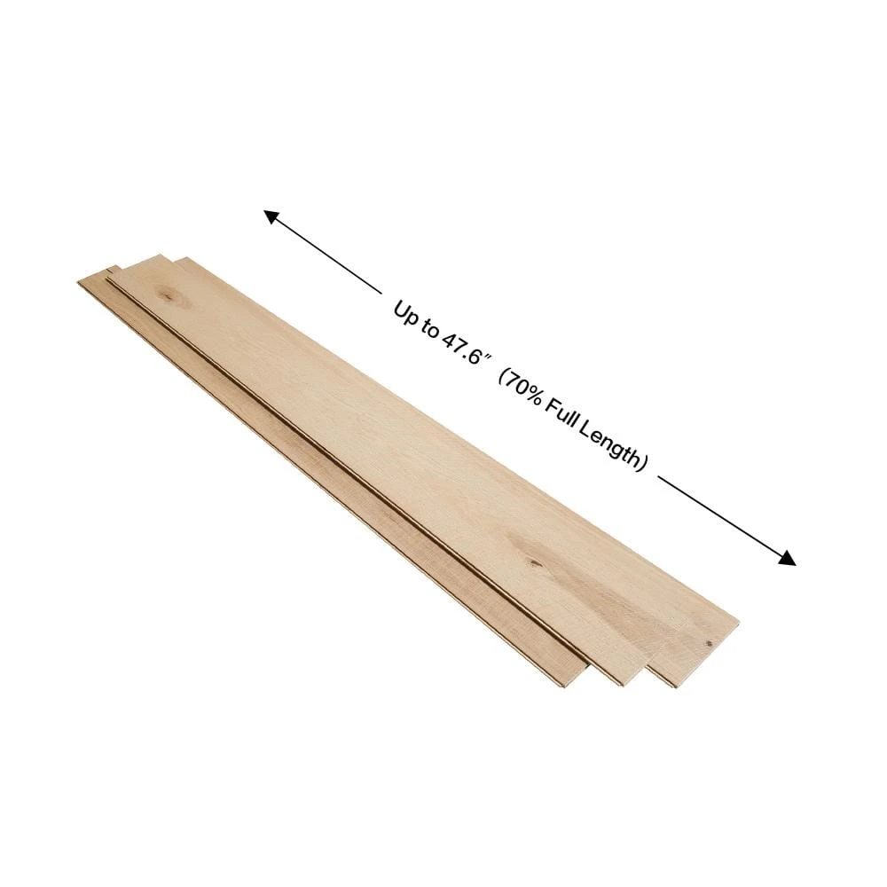 Hickory Crescent 3/8 in. T x 4 in. and 6 in. W x Varying L Engineered Click Hardwood Flooring (19.84 sq. ft./case) by Malibu Wide Plank 6 Hickory Crescent 3/8 in. T x 4 in. and 6 in. W x Varying L Engineered Click Hardwood Flooring (19.84 sq. ft./case) by Malibu Wide Plank - Image 4