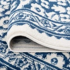 Madison Medallion Dark Blue 8 ft. x 10 ft. Indoor Area Rug by Tayse Rugs -Malibu Wide Plank Shop dark blue tayse rugs area rugs mdn4007 8x10 4f 1000