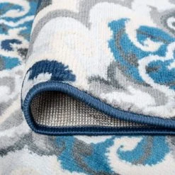 Madison Floral Dark Blue 8 ft. x 10 ft. Indoor Area Rug by Tayse Rugs -Malibu Wide Plank Shop dark blue tayse rugs area rugs mdn4107 8x10 1f 1000