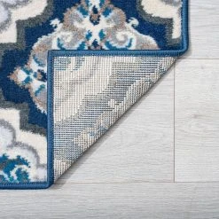 Madison Floral Dark Blue 8 ft. x 10 ft. Indoor Area Rug by Tayse Rugs -Malibu Wide Plank Shop dark blue tayse rugs area rugs mdn4107 8x10 44 1000