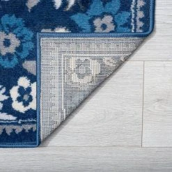 Madison Floral Dark Blue 5 ft. x 7 ft. Indoor Area Rug by Tayse Rugs -Malibu Wide Plank Shop dark blue tayse rugs area rugs mdn4307 5x7 44 1000