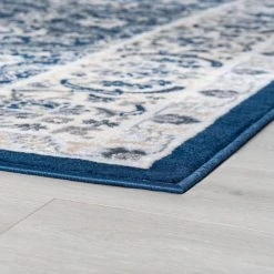 Madison Floral Dark Blue 8 ft. x 10 ft. Indoor Area Rug by Tayse Rugs -Malibu Wide Plank Shop dark blue tayse rugs area rugs mdn4407 8x10 4f 1000