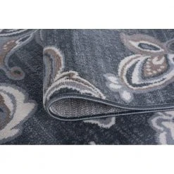 Madison Floral Dark Gray 2 ft. x 10 ft. Indoor Runner Rug by Tayse Rugs -Malibu Wide Plank Shop dark gray tayse rugs area rugs mdn3541 2x10 44 1000