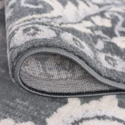 Madison Medallion Dark Gray 8 ft. x 10 ft. Indoor Area Rug by Tayse Rugs -Malibu Wide Plank Shop dark gray tayse rugs area rugs mdn3841 8x10 44 1000