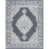 Madison Medallion Dark Gray 8 ft. x 10 ft. Indoor Area Rug by Tayse Rugs -Malibu Wide Plank Shop dark gray tayse rugs area rugs mdn3841 8x10 64 1000