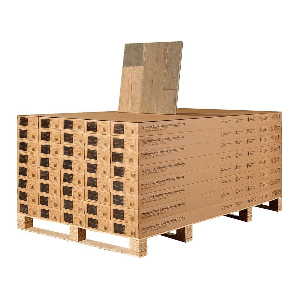 French Oak DAYTONA 9/16 in. Thick x 8.66 in. Wide x Varying Length Engineered Hardwood Flooring (1,357 sq. ft./pallet) by Malibu Wide Plank 5 French Oak DAYTONA 9/16 in. Thick x 8.66 in. Wide x Varying Length Engineered Hardwood Flooring (1,357 sq. ft./pallet) by Malibu Wide Plank - Image 3