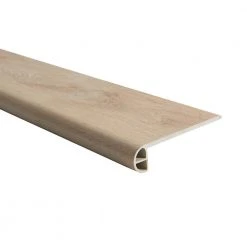French Oak Del Prado 0.944 in. T x 4.527 in. W x 94.48 in. Vinyl Flush Stair Nose Molding by Malibu Wide Plank