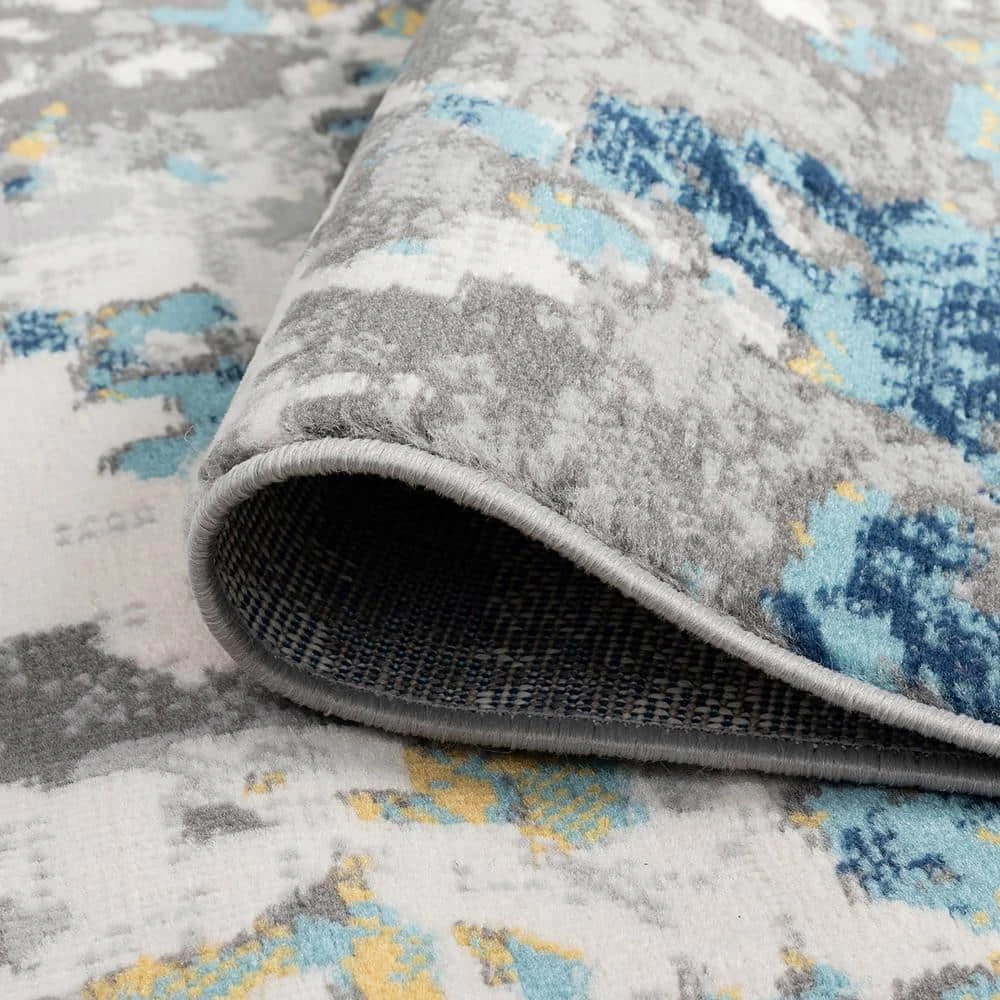 Dynamic Abstract Gold 8 ft. x 10 ft. Indoor Area Rug by Tayse Rugs 7 Dynamic Abstract Gold 8 ft. x 10 ft. Indoor Area Rug by Tayse Rugs - Image 5