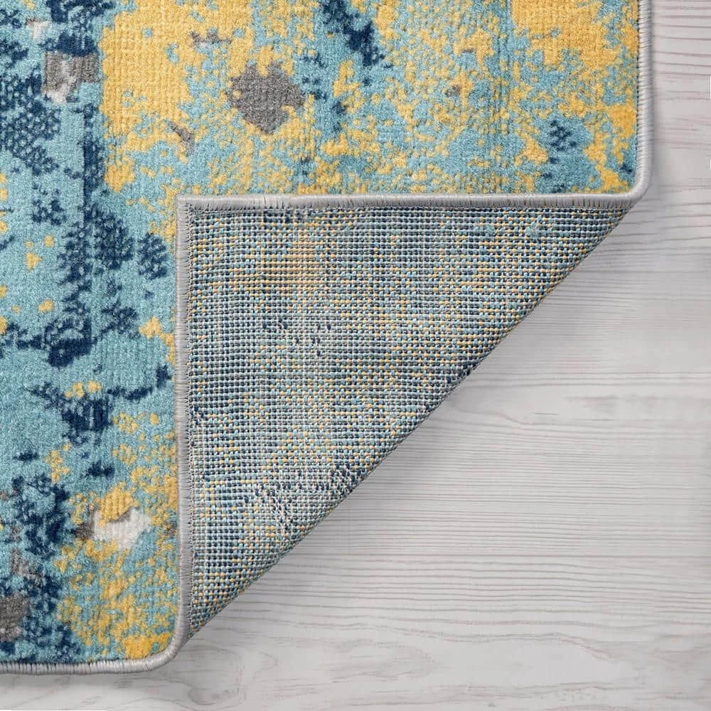 Dynamic Abstract Gold 8 ft. x 10 ft. Indoor Area Rug by Tayse Rugs 6 Dynamic Abstract Gold 8 ft. x 10 ft. Indoor Area Rug by Tayse Rugs - Image 4