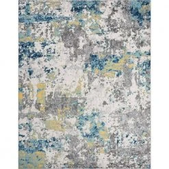 Dynamic Abstract Gold 8 ft. x 10 ft. Indoor Area Rug by Tayse Rugs