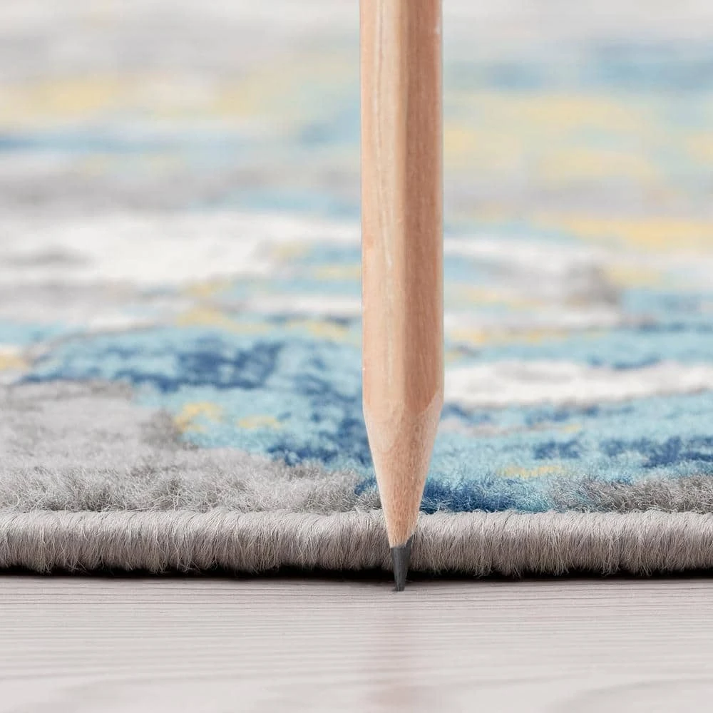 Dynamic Abstract Gold 8 ft. x 10 ft. Indoor Area Rug by Tayse Rugs 4 Dynamic Abstract Gold 8 ft. x 10 ft. Indoor Area Rug by Tayse Rugs - Image 2