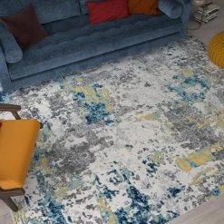 Dynamic Abstract Gold 8 ft. x 10 ft. Indoor Area Rug by Tayse Rugs 17 Dynamic Abstract Gold 8 ft. x 10 ft. Indoor Area Rug by Tayse Rugs -Malibu Wide Plank Shop gold tayse rugs area rugs dyn1011 8x10 fa 1000