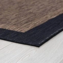 Eco Solid Border Gold 9 ft. x 12 ft. Indoor/Outdoor Area Rug by Tayse Rugs -Malibu Wide Plank Shop gold tayse rugs outdoor rugs eco1201 9x12 c3 1000