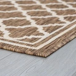 Eco Geometric Gold 9 ft. x 12 ft. Indoor/Outdoor Area Rug by Tayse Rugs -Malibu Wide Plank Shop gold tayse rugs outdoor rugs eco1303 9x12 c3 1000