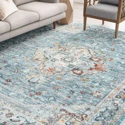 Wakefield Oriental Gray Blue 9 ft. x 12 ft. Indoor Area Rug by Tayse Rugs -Malibu Wide Plank Shop gray blue tayse rugs area rugs wfl4161 9x12 76 1000